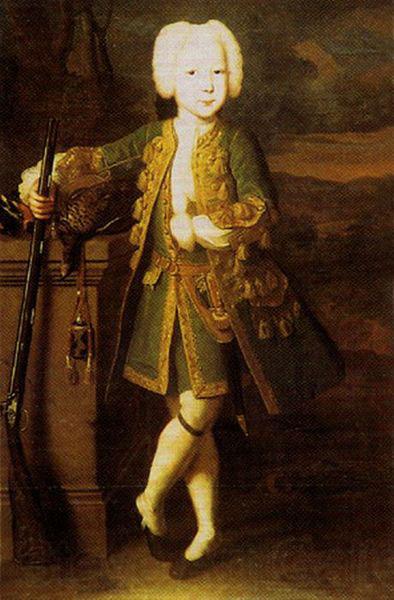 Louis Caravaque Portrait of a boy. Was att. as Peter III or Peter II portrait, possibly Elizabeth in men dress Norge oil painting art